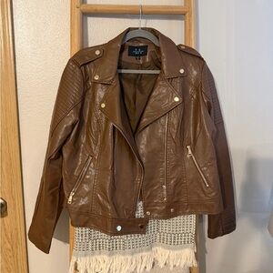 LA Coalition Brown Leather Jacket